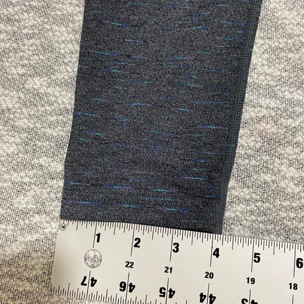 Tuff Athletics Gray/blue leggings with 1 zipper pocket women S. SKU-B85 - Picture 3 of 8